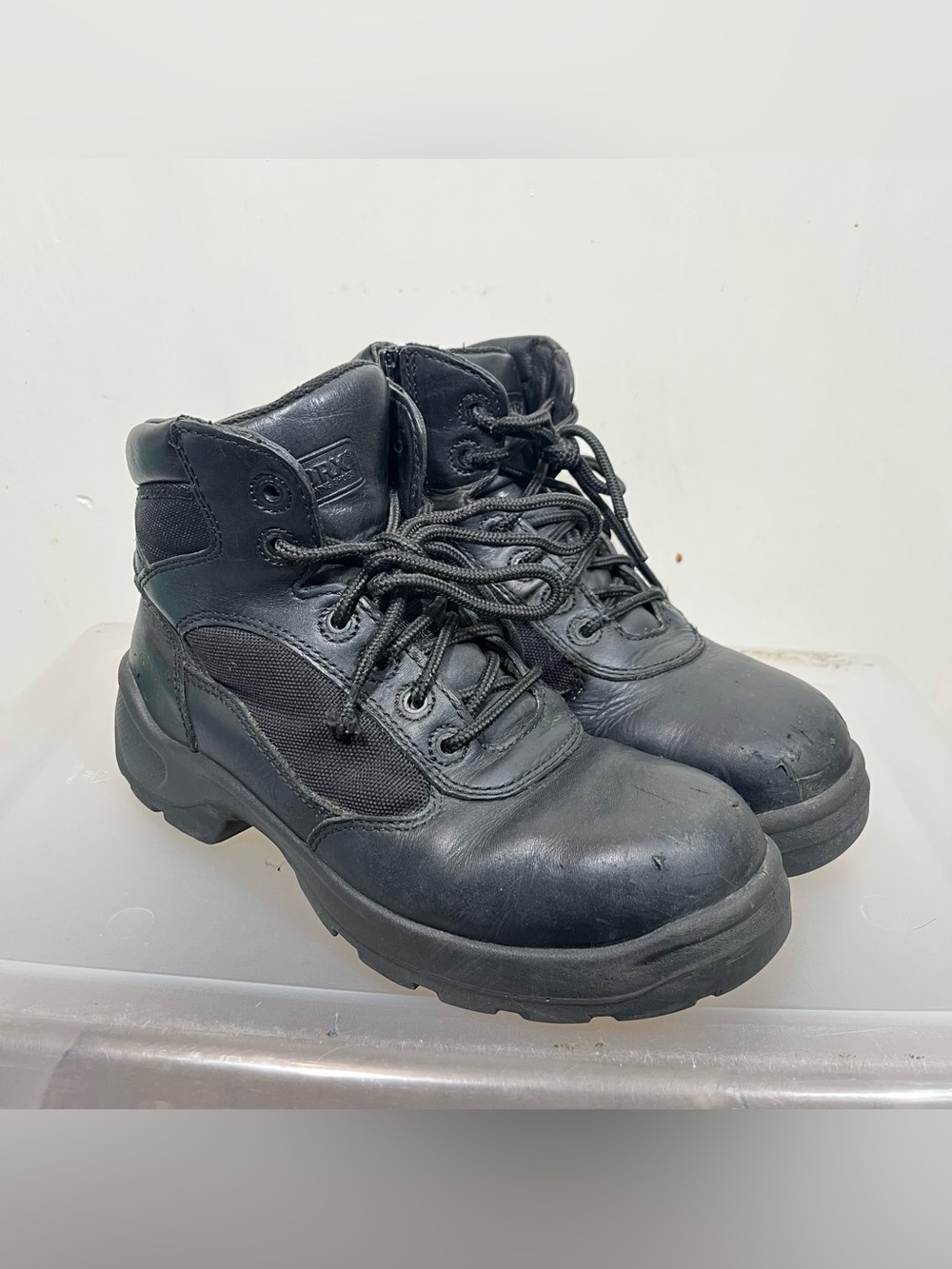 Worx Boots By Red Wing Oil Slip Resistant Steel Toe Black Leather Boots Size 9